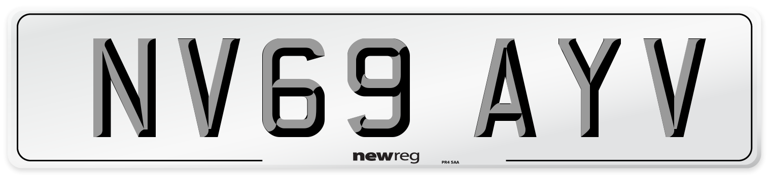 NV69 AYV Number Plate from New Reg